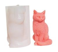 Muzrunq Moules de Silicone pour Chat, Moulage de Bricolage Facile à publier, Mignon Moule en Silicone Bougies Savon pour Chat 3D pour Le Salon décor la Maison