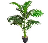 Muzrunq Palm Tree 27,6 Pouces Arbre Artificiel Faux de Palmier Areca en Pot avec 18 Branches Vertes fraîches grevées artificielles
