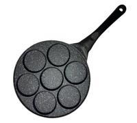 Muzrunq Pankea Panke Mini Pancake fabricant de crêpes antiadhésive avec conception à 7 moules, poêle à oeuf avec manche de cuisson à poignée anti-scalding