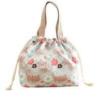 Muzrunq Petit sac à lunch sac à crampons à lunch sac mignon sac de chat bento sac étanche et sacs à lunch à l'huile pour femmes sac à lunch kawaii réutilisable adapté aux filles