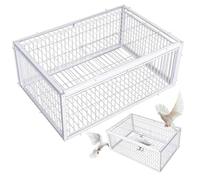 Muzrunq Piège à Pigeons avec Deux entrées à Sens Unique Piège Oiseaux Cage Pigeons de 16 x 12 x 10 Pouces avec Lucarne Cage pour fermes, granges, Jardins, élevage de colombes