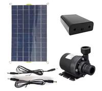 Muzrunq Pompe de Fontaine Solaire, 800L / h DC 12V Pompe à Eau Solaire sans balais pour la Fontaine d'irrigation de l'étang pour Bain d'oiseaux, étang extérieur, Jardin terrasse et Aquarium.