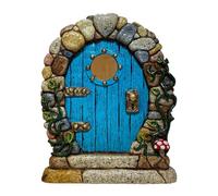 Muzrunq Porte de fée en Bois, Portes de Jardin Elfes, Porte d'arbre Miniature, Arbres d'art, décoration en Pot, Statues Jardin pour, Cour, pelouse, Accessoires fées.
