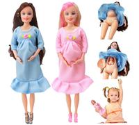 Muzrunq Poupée Enceinte 11.5, Jouet pour mère Enceinte en ABS sûr, 2 pièces, créatif avec Joint Mobile, Jouets et Jeux pour Enfants