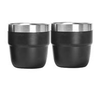 Muzrunq Tasses à expresso empilables de 4oz, 2 pièces, isolées sous vide, en acier inoxydable, faciles à nettoyer, pour voiture, maison, Camping, voyage