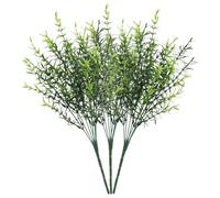 Muzrunq Tiges de Verdure 14 Plantes de Romarin Artificielles Plante Romarin en Plastique Faux 3 pièces pour Vase Ferme Jardin Porche Patio intérieur