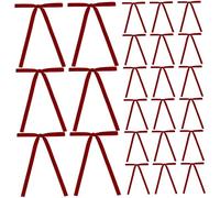Muzrunq Velvet Bows for Christmas Tree 24pcs 5x7in Red Christmas Bows décoratifs Polyvalents pour l'enveloppe, l'artisanat, la Guirlande, Le Butin, la Couronne