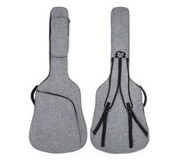 MUZTOP Sac de transport épais rembourré pour guitare avec boucle de suspension arrière et bandoulière - Fermeture éclair verte, gris, 39/40/41 Inch Guitar Bag, Voyage