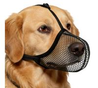 Muzzle for Large Sized Dog - Soft Mesh Anti-Bark Guard, Reflective Safety Straps, Breathable Stop Biting Cover, Comfort Fit Mouth Sleeve | for Small Medium Puppy & Outdoor Walking