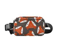 Muzzle Of Foxes Sac banane rouge mignon pour femmes, hommes, adolescents, sac de poitrine résistant à l'eau avec sangle réglable pour le shopping, le sport, le travail, Muselière de renards rouge, 1