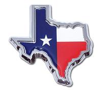 Muzzys Emblème en Forme de Drapeau du Texas State Edition Emblème Longhorn Lone Star Badge Universel à Coller pour Chevy Silverado Suburban Tahoe GMC Sierra Ford F150 Ranger F-150 Dodge Ram Nissan T