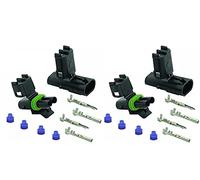 Muzzys Lot de 2 connecteurs mâles et femelles de calibre 12-14-16-18 AWG à 2 broches pour jauge de jauge à déconnexion rapide QD