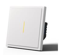 MVAVA Alexa Interrupteur WiFi intelligent compatible avec Alexa/Google Home, interrupteur d'éclairage encastré, fonctionne avec l'application Tuya/Smart Life, conducteur neutre nécessite 1