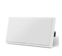 MVAVA Interrupteur d'éclairage encastré 1 compartiment 2 voie Interrupteur inverseur 80mm*150mm Interrupteur mural Blanc