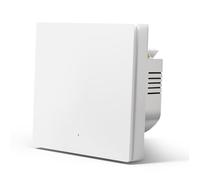 MVAVA ZigBee Interrupteur mural intelligent Alexa et Google Home Work avec Tuya - 86 mm - Interrupteur mural encastré (câble neutre nécessaire) - 1 compartiment 1 voie - Blanc