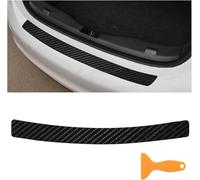 MVBILMSF Protection De Seuil De Chargement pour Hyundai Tucson 2021-2025, Protection Pare Choc Voiture Fibre de Carbone Protecteur Porte Coffre,Black