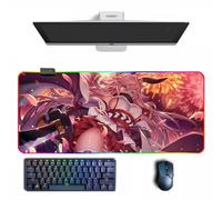 MVCRINVT Anime Tapis de souris Honkai Impact 3rd RGB Anime avec différents modes d'éclairage Tapis de souris en caoutchouc grands