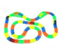 Mvi 360 Pieces Piste De Voiture Magique Ensemble Incroyable Flexible Pliable Lueur Dans La Piste De Course Sombre Avec 2 Voitures L