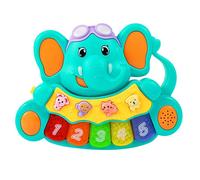 Mvi Bebe Jouet Musical Piano Elephant Jouet Eclairer Jouet Clavier A 5 Touches Numerotees Joue Des Chansons Et De La Musique
