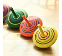 Mvi Jouet De Toupie En Bois Multicolore Jouets En Bois Peints À La Main Jouet De Bureau D'equilibre Parfait Paquet De 10