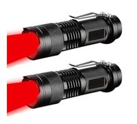 MVIOCS Lampe de poche LED rouge haute luminosité, lampe de poche rouge ultra lumineuse, zoomable, étanche, pour astronomie, aviation, observation nocturne d'urgence (2)