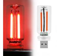 MVIOCS Veilleuse LED innovante USB à contrôle tactile - Lampe d'ambiance rétro en forme de bouteille en verre pour voiture, chambre à coucher, couloir, mini lumière multicolore à intensité variable