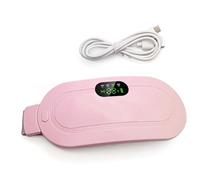 MVKLIW Coussin Chauffant Menstruel Masseur Abdominal Smart Warm Palace Ceinture Taille Appareil de Massage par Vibration pour la Période des Crampes,A