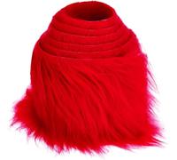 MVKZFE Tissu en fausse fourrure douce à poils longs pour travaux manuels, bande prédécoupée, rouleau pelucheux pour bricolage, cosplay, Noël, Père Noël, barbe, décoration des cheveux - Rouge, 1,5 m x