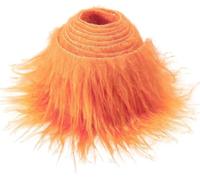 MVKZFE Tissu en fausse fourrure douce à poils longs pour travaux manuels, bande prédécoupée, rouleau pelucheux pour bricolage, cosplay, Noël, Père Noël, barbe, décoration des cheveux - Orange, 1,5 m x