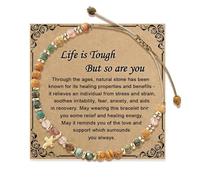 MVOLEGDE Bracelet chrétien avec pierre naturelle pour cadeau religieux, cadeau de bijoux chrétiens, bijoux de foi, cadeaux de communion, baptême pour petite amie, maman, grand-mère