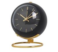 MVOSJFIE Feu rétro - Design simple - Petite horloge de table avec veilleuse, fonction réveil silencieux, fonctionne à piles - Noir