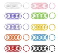 MVOSJFIE Lot de 100 anneaux de reliure en métal de 3 cm pour carnets en papier volant, porte-clés pour cartes, documents