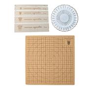 MVOSJFIE Planche en Macramé avec Épingles, Planche de Projet en Macramé Double Face avec Grilles, Planche de Tressage Faite à la Main de 12 Pouces avec Instructions Durables