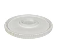 MVOSJFIE Plateau de moules en silicone avec design à rayures, plaque ronde en silicone en béton, moules décoratifs de 17 cm