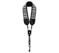 MVOSJFIE Sangle de Cou pour Saxophone en Coton EVA Universelle Noir et Blanc pour Saxophone Haut Alto 1 PCS