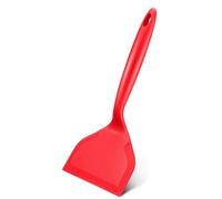 MVOSJFIE Spatule à Crêpes en Silicone, Pelle à Omelette, Spatule Retourneur pour Œufs, Crêpes de Poisson, Grattoir de Cuisine Rouge