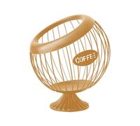 MVOSJFIE Support de capsules d', récipient, comptoir, porte-dosettes de café, collation, fruits, organiseur, pièces de cuisine, accessoires, doré