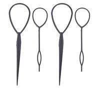 MVOSJFIE Topsy Tail Lot de 4 boucles pour cheveux Noir