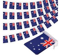 MVPRING Drapeau en corde de l'Australie - 33 pieds - 30 drapeaux - Patriotique - Événements patriotiques et barres sportives