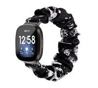 MVRYCE Compatible avec Versa 4 Bandes, Slim Chouchou Tissu Bracelets de Remplacement Femmes Fille Bracelet Élastique Dragonne Accessoire pour Versa 3/Versa 4/Sense 2/Sense (Y05)
