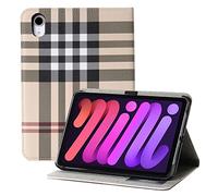 MVRYCE Étui pour iPad Mini 6 8,3", Coque de Protection en Cuir PU avec Fentes pour Cartes Étui Folio Multi-Vues pour Femmes et Hommes Compatible pour 2021 iPad Mini 6e Génération 8,3 Pouces (Jaune)