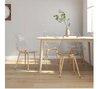 MVS Ensemble de Chaises de salle à manger 4 pcs Transparent PET Fauteuil Salon Contemporain®WDGWQQ®