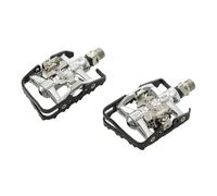 MVTEK Pédales Dual Function Pédales vélo en Aluminium et Acier Noir/Argent. Pédale VTT avec Fixation SPD et axe en CR-Mo sur roulements. Pédales vélo VTT et Route 108 x 66 x 28 mm. Pédale vélo 445 g.