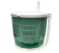 MVXBICIA Mini laveuse manuelle portable à manivelle avec vidange automatique, double cycle de lavage, design compact, protection de l'environnement, parfaite pour les petits espaces (vert)