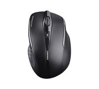 MW 3000, Souris Ergonomique sans Fil pour Droitier, 2.4 GHz RF, 6 Boutons, Capteur Optique, Panneaux Latéraux Caoutchoutés, Fonctionne sur Batterie, Noir