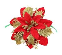 MWAHJU 5/10Pcs Glitter Christmas Artificial Flowers Tree Hanging Pendant Ornaments for Xmas Party Home Decor pour Maison
