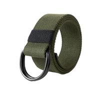 MWAHJU Ceinture à Double boucle en Nylon for hommes, 2 pièces, ceinture toile tissée quotidienne avec réglable et allongée Pour Les Voyages(Green)