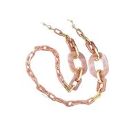 MWAHJU Lot de 2 chaînes de Lunettes Multicolores en résine pour Lunettes(Pink)