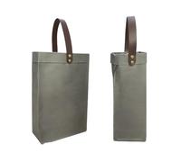 MWAHJU Lot de 2 Sacs d'emballage en Papier Kraft for vin Rouge, Sac à Main isolé for Tasse, boîte Lavage pour FêTe(Grey)