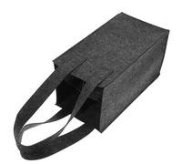 MWAHJU Lot De 2 Sacs Fourre-Tout for 4 Bouteilles Vin avec Poignée Séparation, Sac en Feutre Le Rangement du, D'épicerie Réutilisables, Porte-vin Portable pour FêTe(Dark Grey)